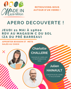 Apéro Découverte Charlotte CHALLERIE & Julien HAINAULT - 21-05-2026